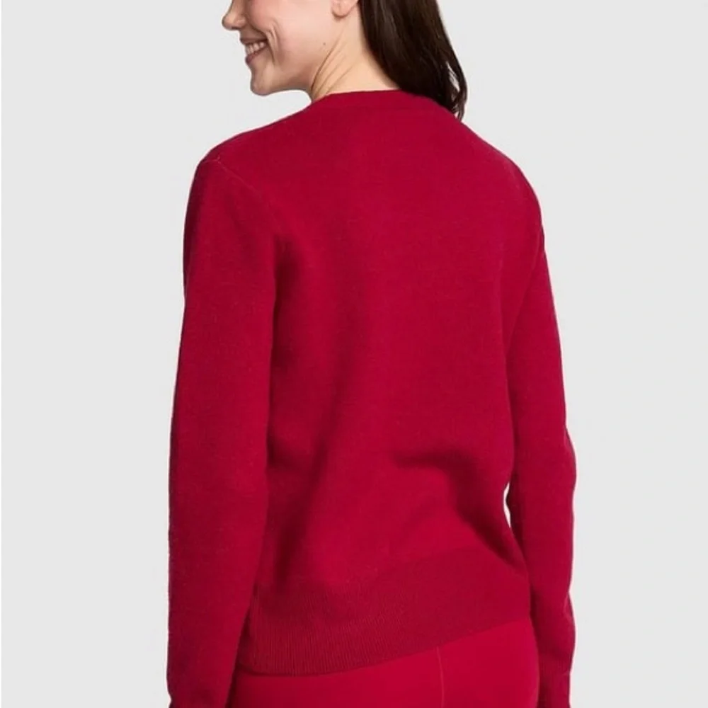 PINK Victoria's Secret Red 'So Hot!' Graphic Crewneck Sweater
